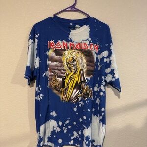 Iron Maiden Blue Tie-Dye T-Shirt